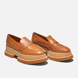 Robert Clergerie Banel Loafers in Rust Lambskin 38 7.5